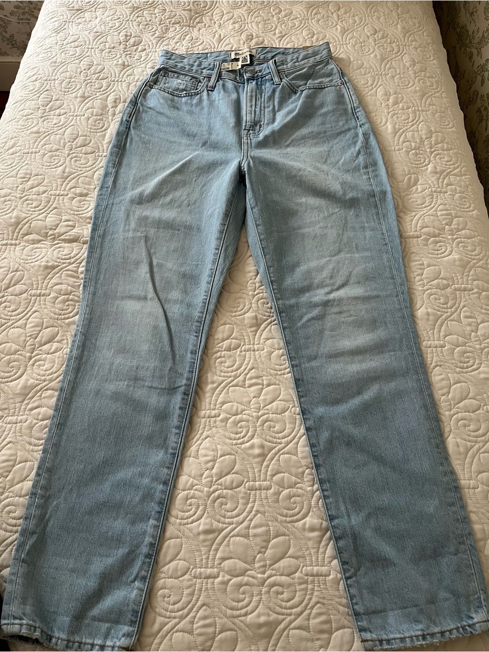 Madewell Light Blue Straight Leg High-Rise Jeans